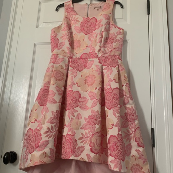 2 for $22 || Nanette Lepore Pink Floral Jacquard Dress sz 10 🌸 - Picture 3 of 16